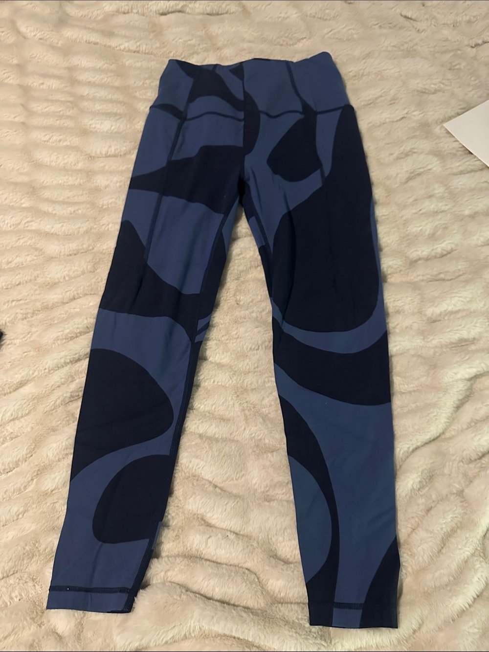 Women’s Sweaty Betty Super Soft Abstract Navy Blue High-Waist Leggings 4